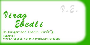 virag ebedli business card